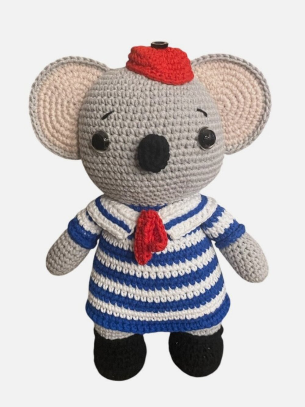 Cocola the Koala crocheted hand made doll, 8” tall